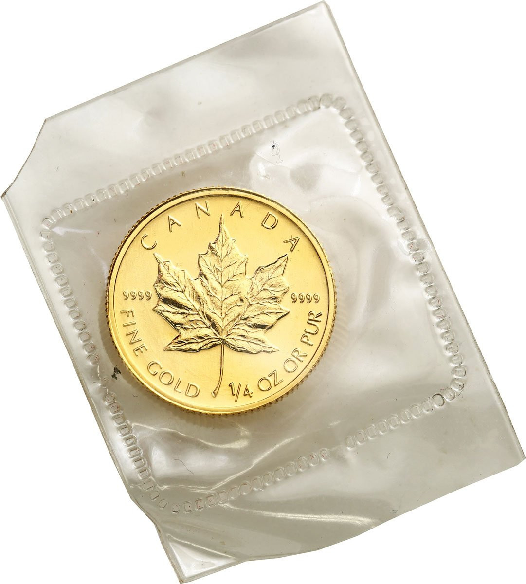 Kanada. Elżbieta II 10 Dolarów 1994 LIŚĆ KLONOWY – 1/4 uncji złota